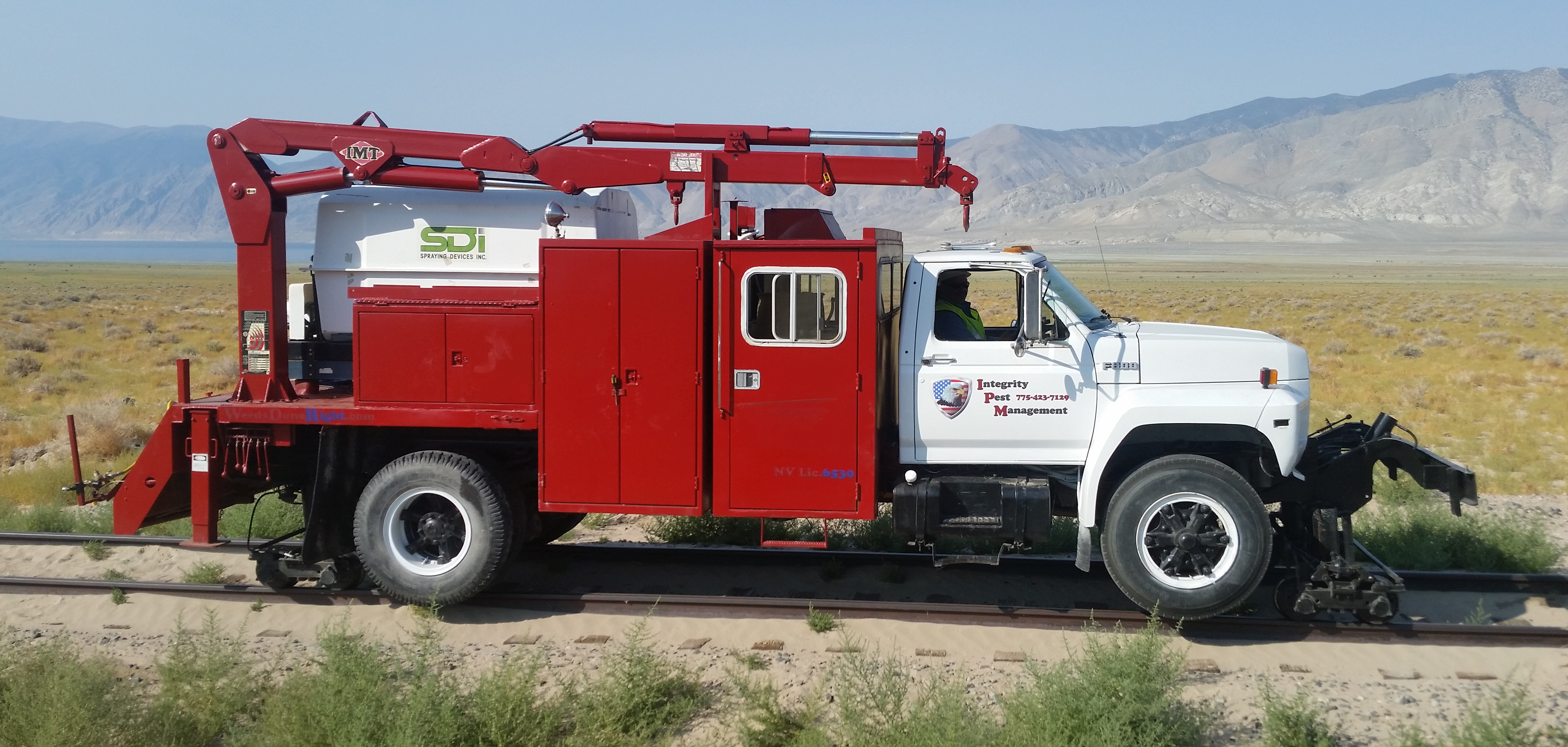 Integrity Pest Management Railway Weed Control Truck